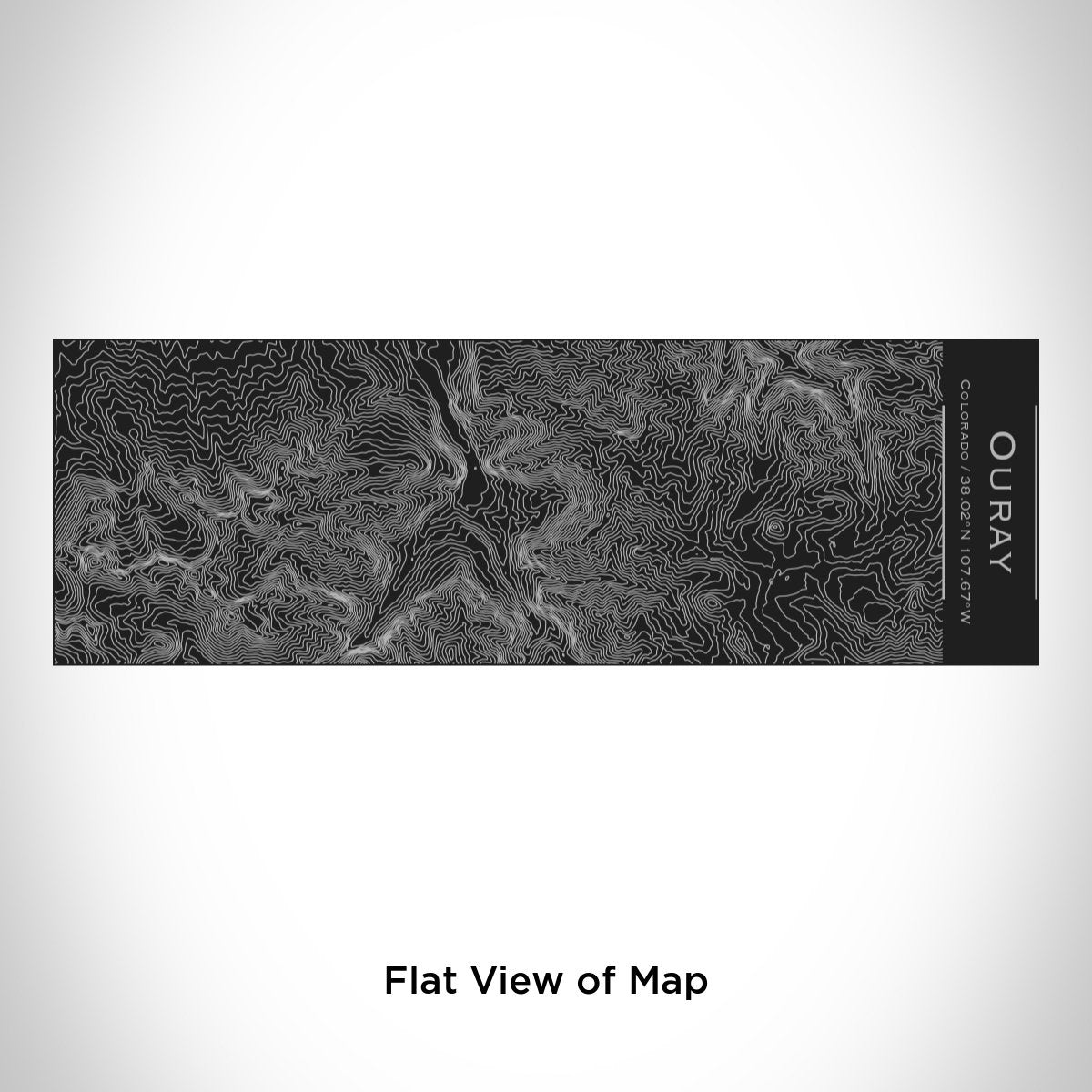 Ouray - Colorado Engraved Topographic Map Insulated Cup in Matte Black