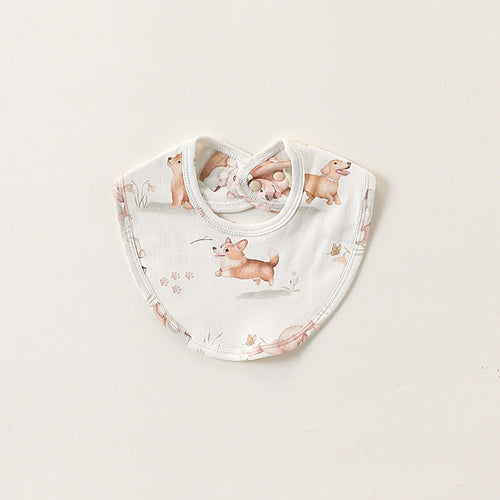 Adorable Cartoon Cotton Snap-on Bib