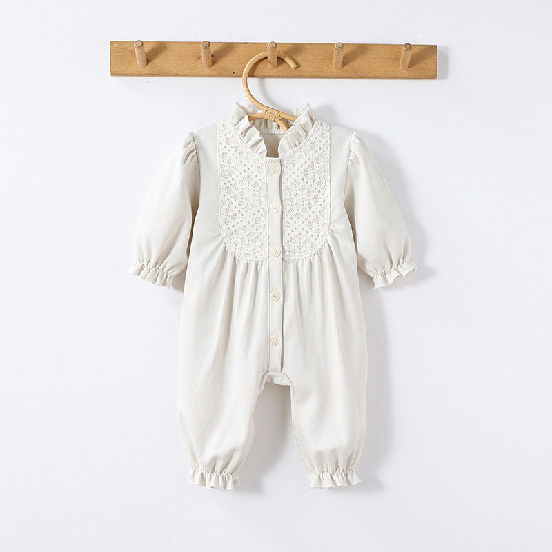 Autumn and Spring New Arrival Baby Simple Embroidery Pattern Long