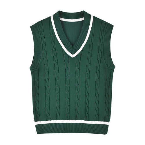 Baby Crochet Knit Pattern V-Neck Sleeveless Vest Sweater