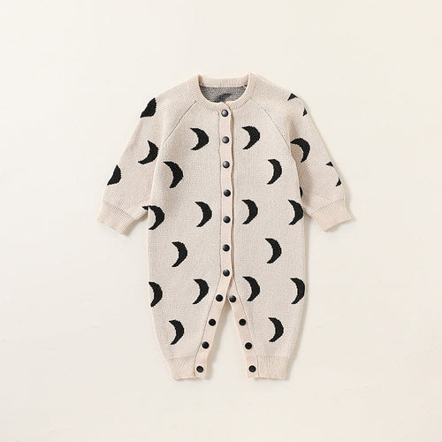 Autumn and Spring New Arrival Baby Unisex Simple Moon Pattern Knitted