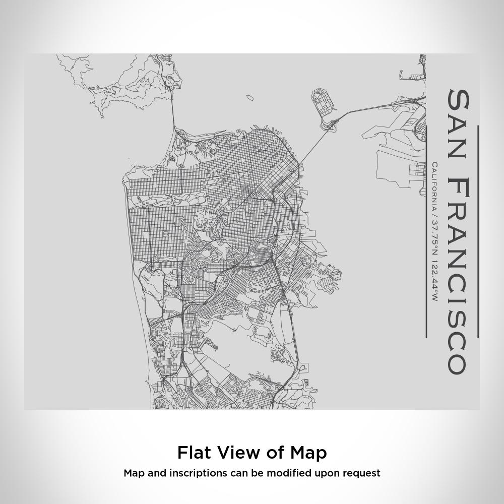San Francisco - California Map Bottle with Bamboo Top