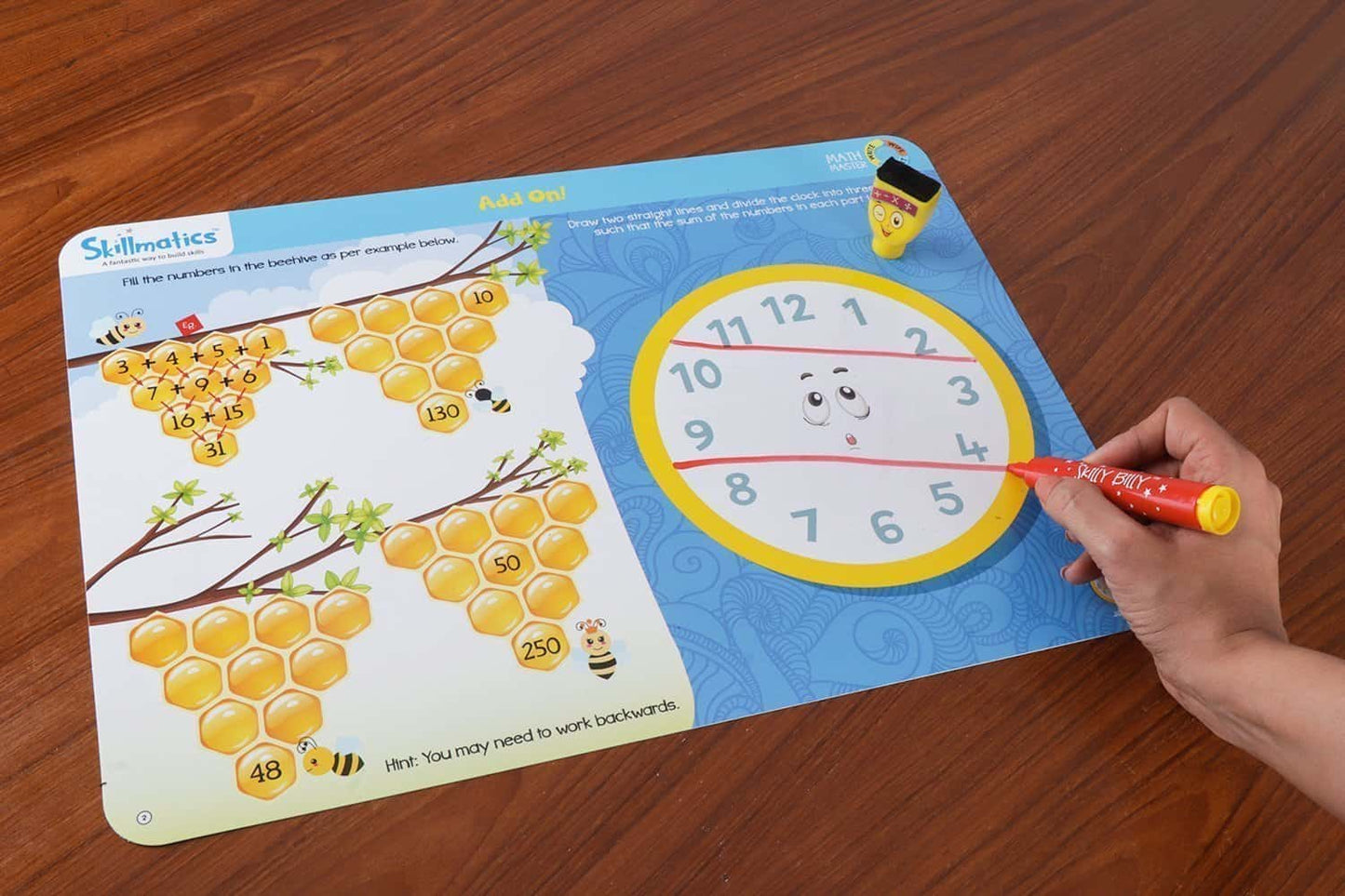 Skillmatics Math Master - Teach Kids Maths In Fun Way - 16 Repeatable