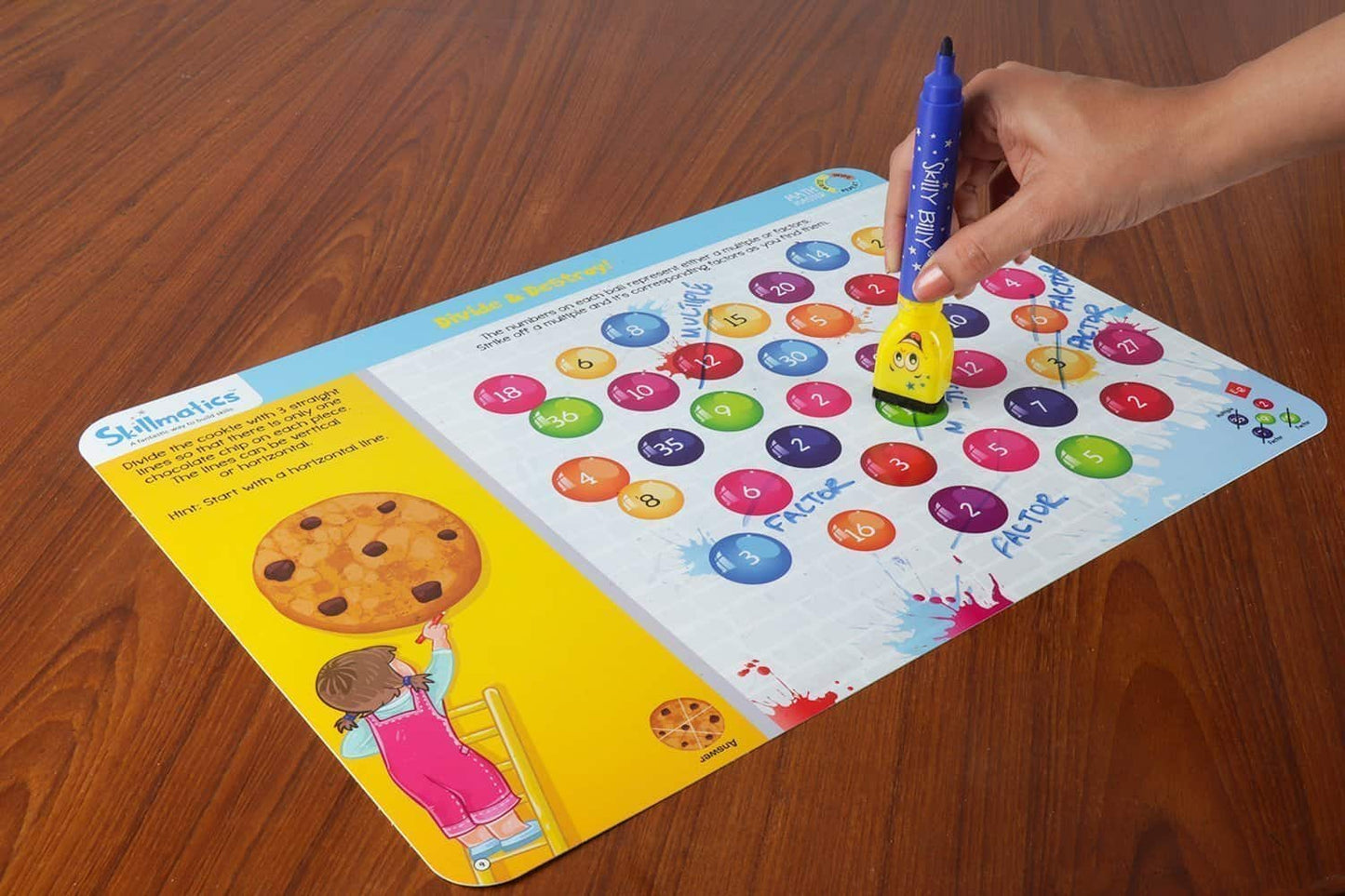 Skillmatics Math Master - Teach Kids Maths In Fun Way - 16 Repeatable