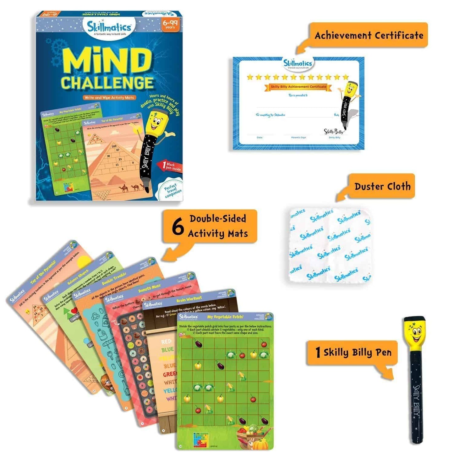 Skillmatics Mind Challenge - Fun And Interactive Repeatable Write &