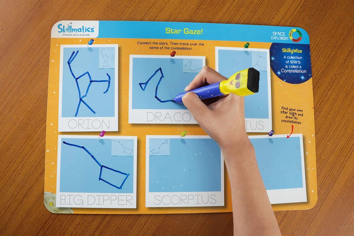 Skillmatics Space Explorers - Teach Kids About Space - Write & Wipe