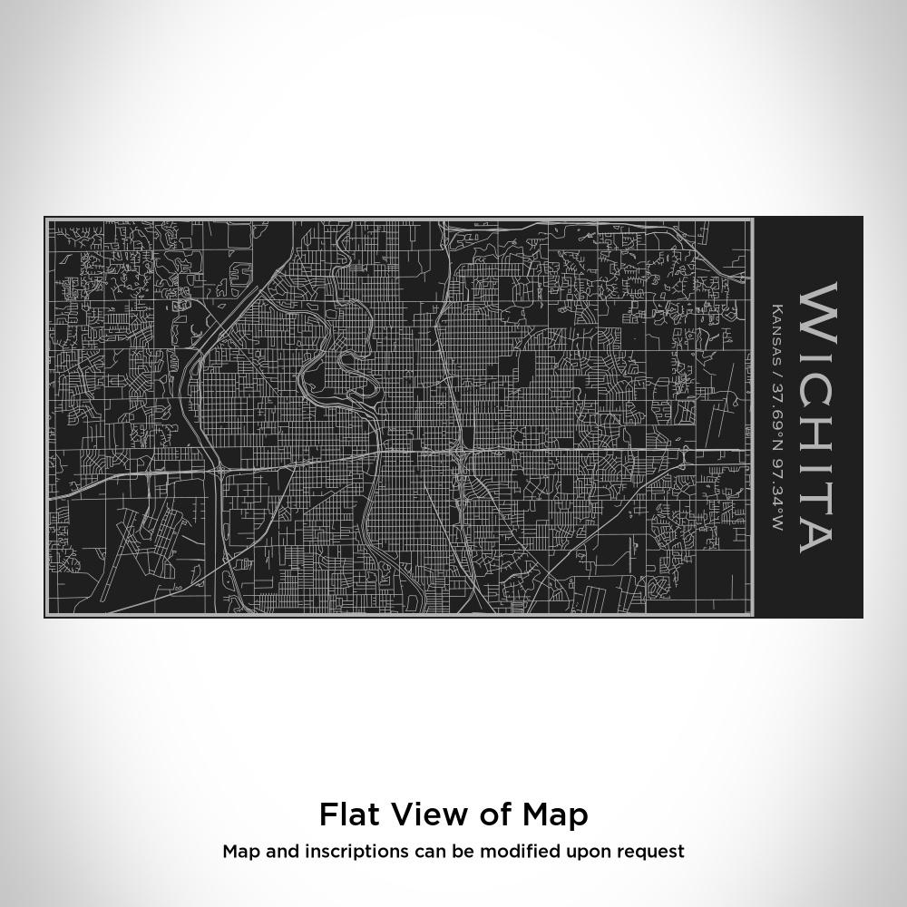 Wichita - Kansas Map Insulated Bottle in Matte Black