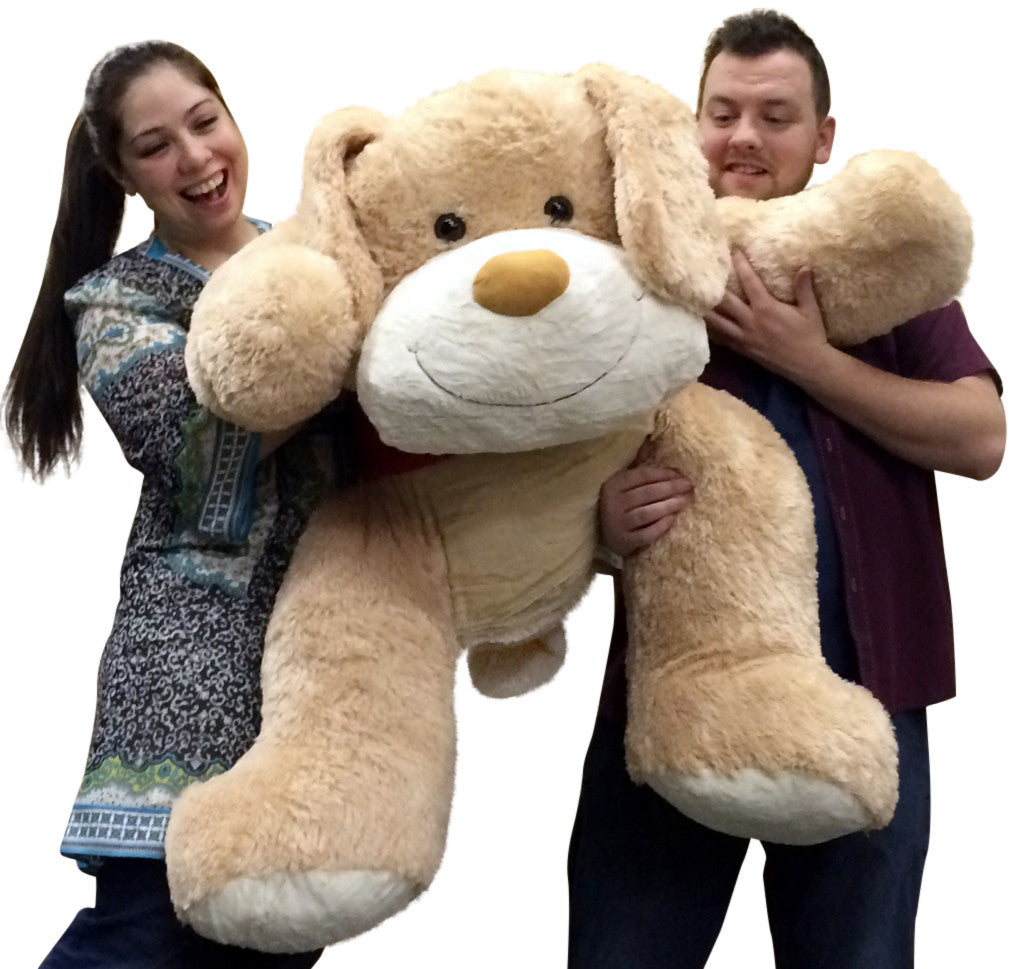 Giant Valentine's Day Plush Puppy 60 Inch Huge Soft 5 Foot Stuffed Dog