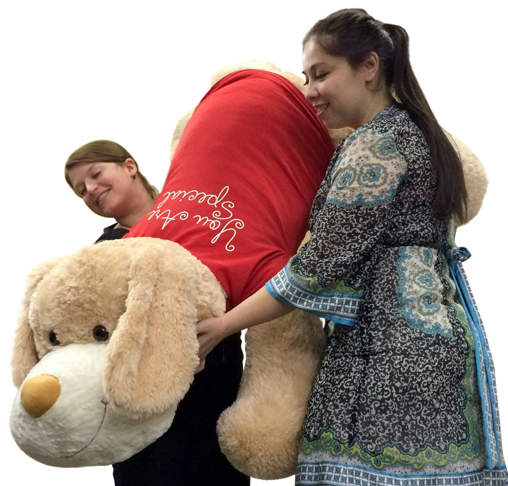 Giant Valentine's Day Plush Puppy 60 Inch Huge Soft 5 Foot Stuffed Dog
