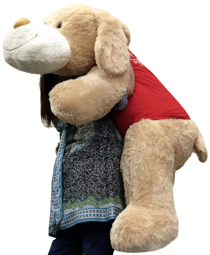 Giant Valentine's Day Plush Puppy 60 Inch Huge Soft 5 Foot Stuffed Dog