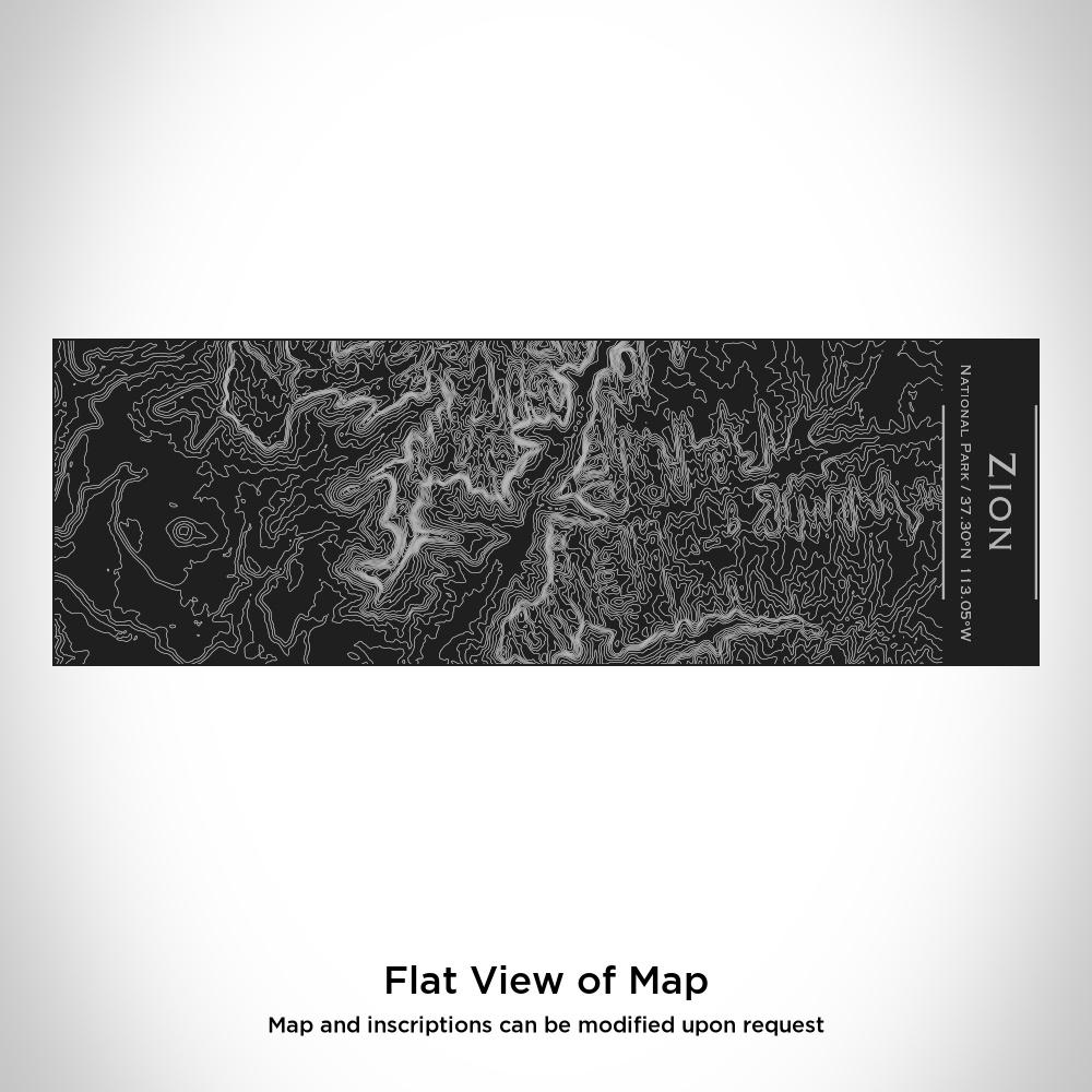 Zion National Park - Utah Map Insulated Cup in Matte Black