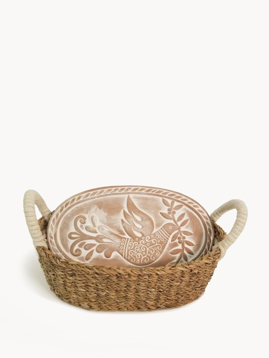 Bread Warmer & Basket - Bird Oval Main image