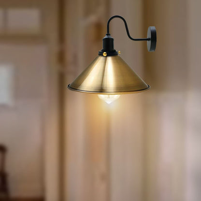 Vintage Industrial Metal Cone Shade Lighting Indoor Wall Sconce Light