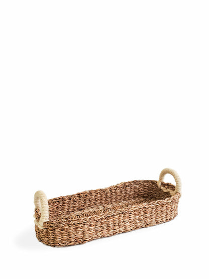 Savar Bread Basket with White Handle