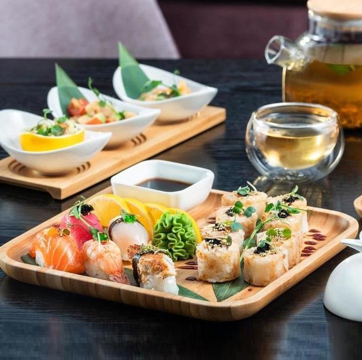 Bamboo Square Plate 7" inch X 7" inch | For Appetizers Main image