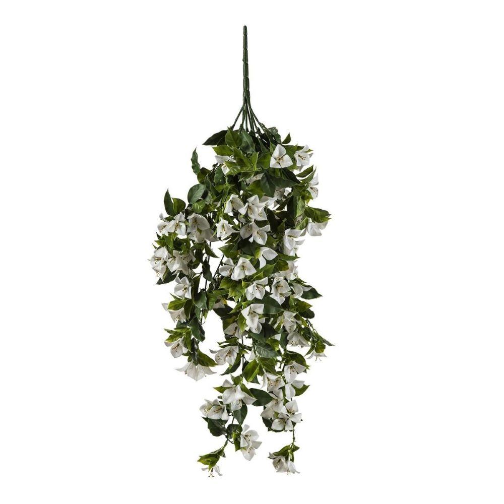 Hanging White Artificial Bougainvillea Plant UV Resistant 90cm Main image