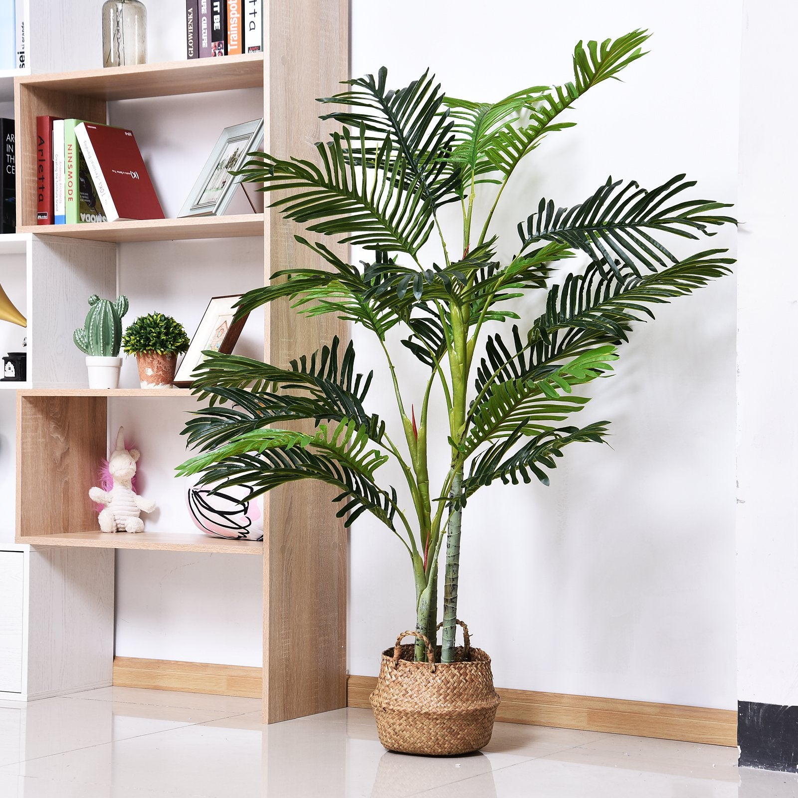 Outsunny 59" Artificial Palm Tree Indoor Decor Tropical Green Plant Main image