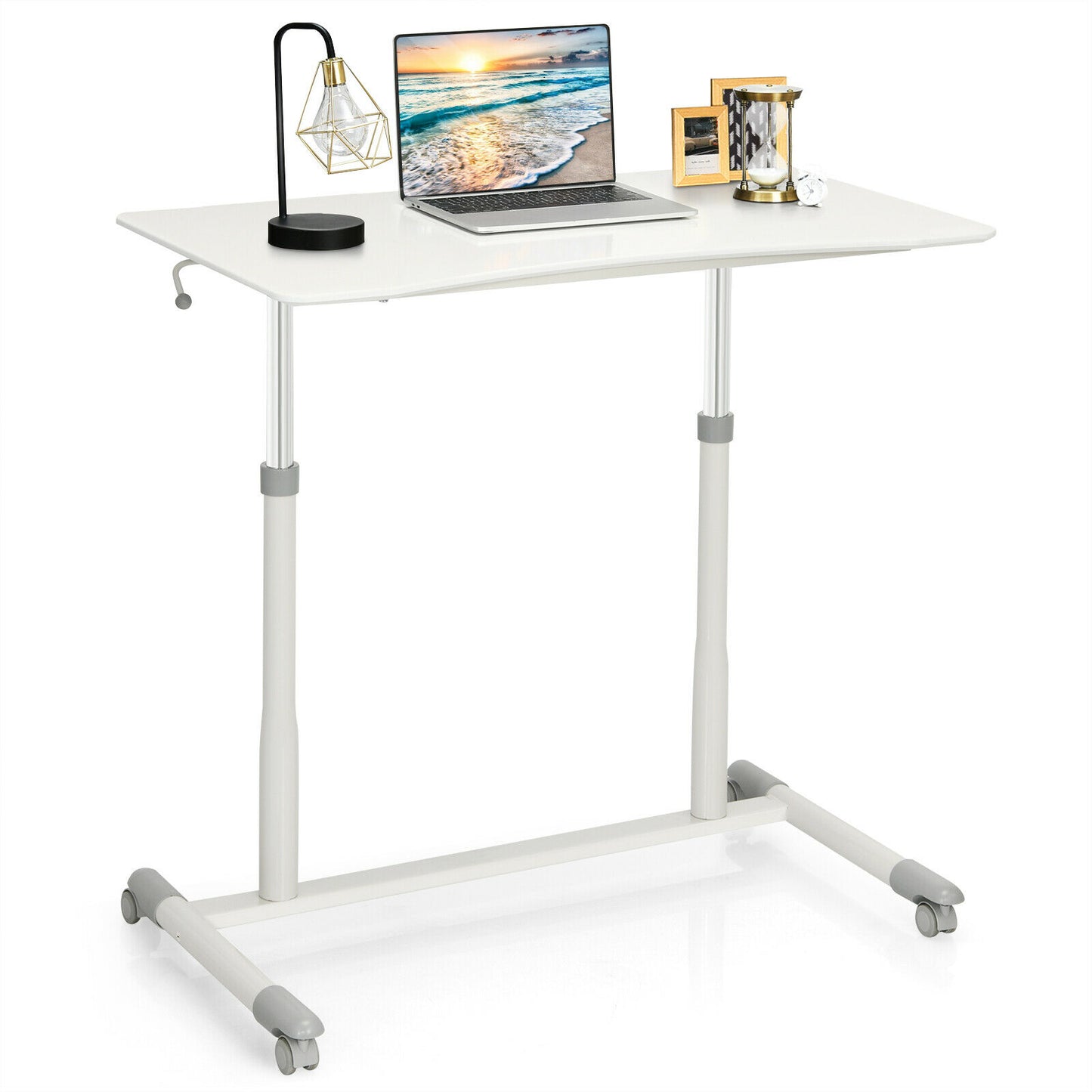 Ergonomic Standing Laptop Table Lifting Desk with Wheels