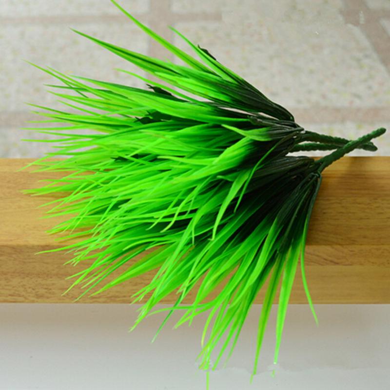 10Pcs/lot 7 Fork Artificial Green Plants Wreaths