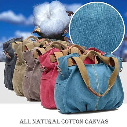 Canvas Satchel Handbag with Free RFID Case in 7 Colors - DUPLICATE