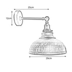 Brushed Brass Metal Curvy Brushed Industrial Wall Mounted Wall Lamp
