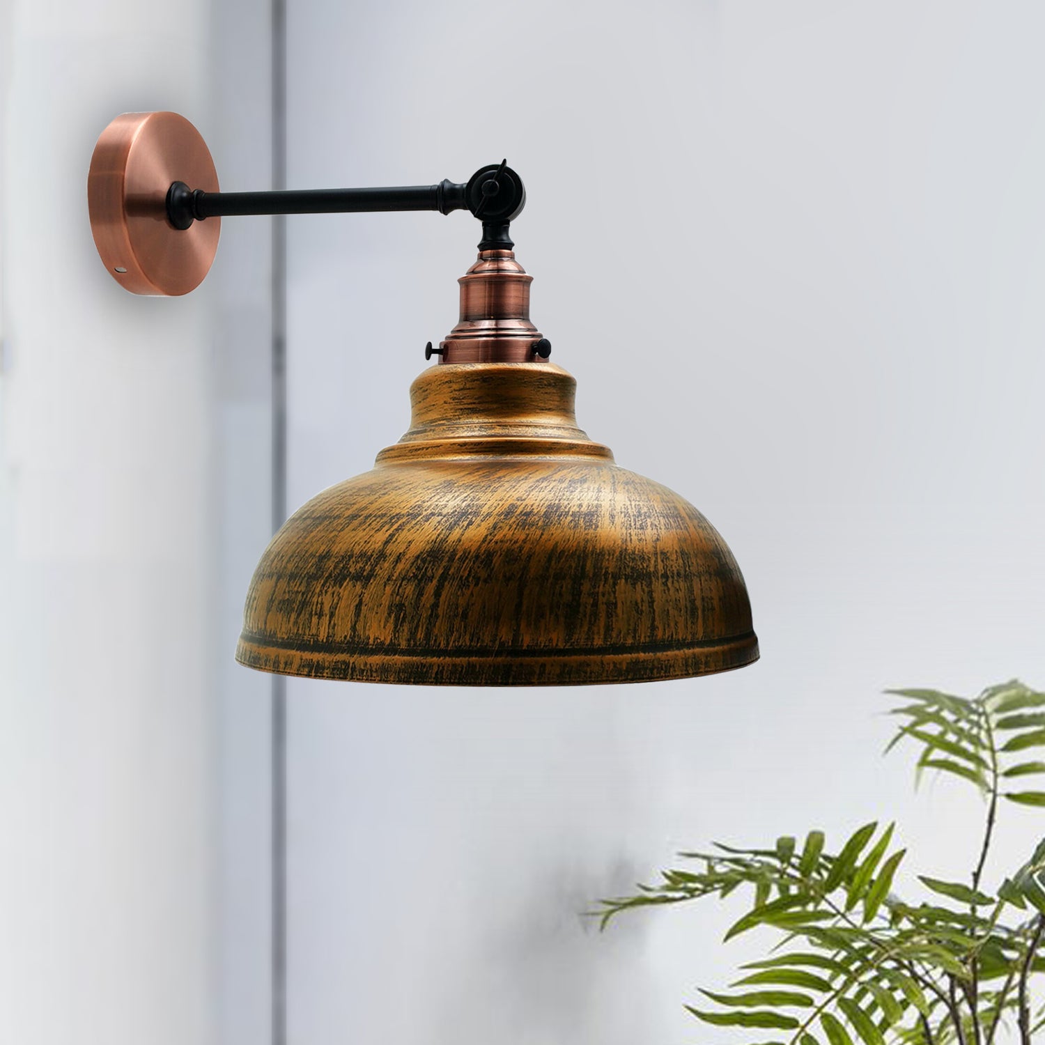 Metal Curvy Brushed Industrial Wall Mounted Wall Lamp Light~3459 Main image