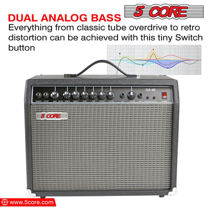 5 Core Guitar Amp For Electric Bass Acoustic Portable Amplifier