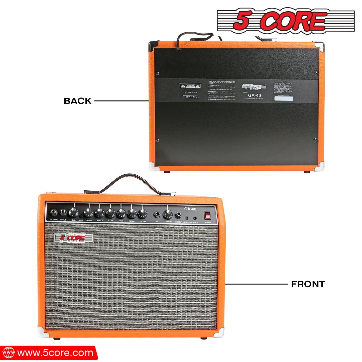 5 Core Guitar Amp For Electric Bass Acoustic Portable Amplifier