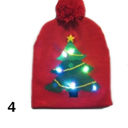 Pom Pom Party Holiday Hats With LED Lights