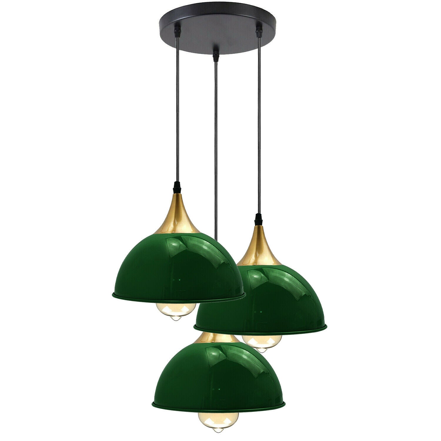 Green 3 Way Vintage Industrial Metal Lampshade Modern Hanging Retro Main image