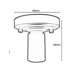 LEDSone Vintage Retro Ceiling Light Modern Industrial Metal Flush