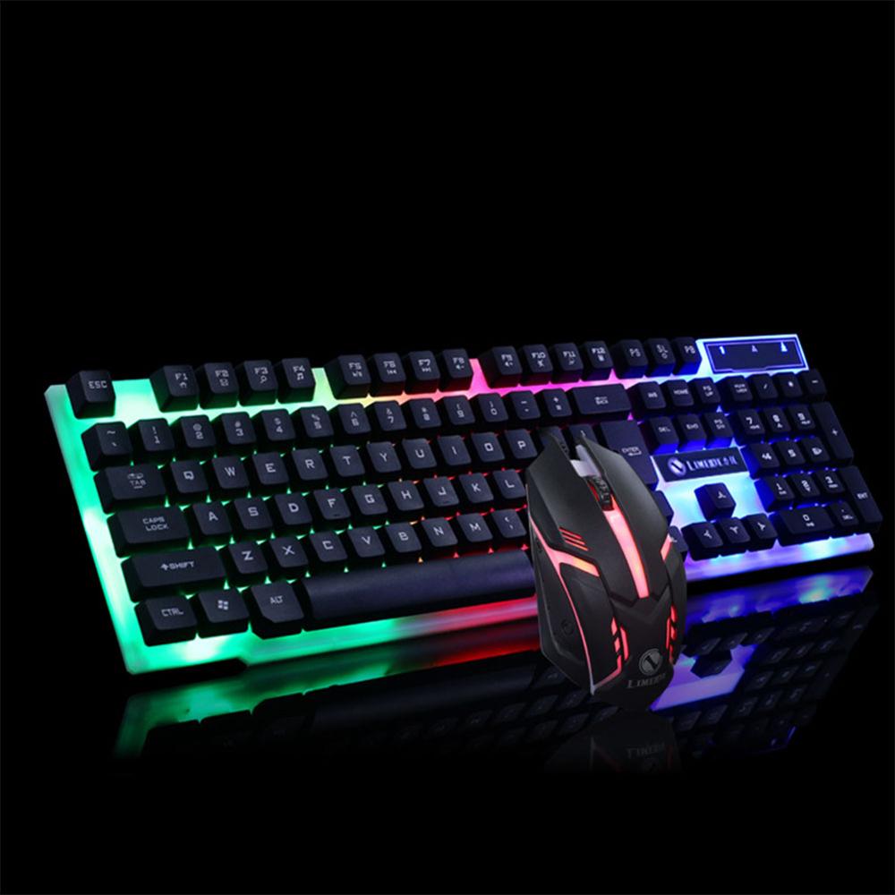 Gaming Keyboard Mouse Glowing Set