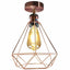 Vintage Retro Industrial Geometric Cage Ceiling Light Shade Flush