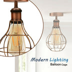 Vintage Retro Industrial Ceiling Light Shade Flush Mount Ceiling Lamp