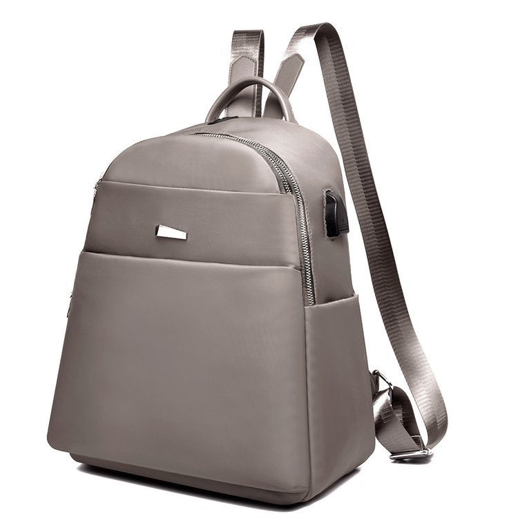 Oxford Cloth Fashion Casual Backpack With USB Port
