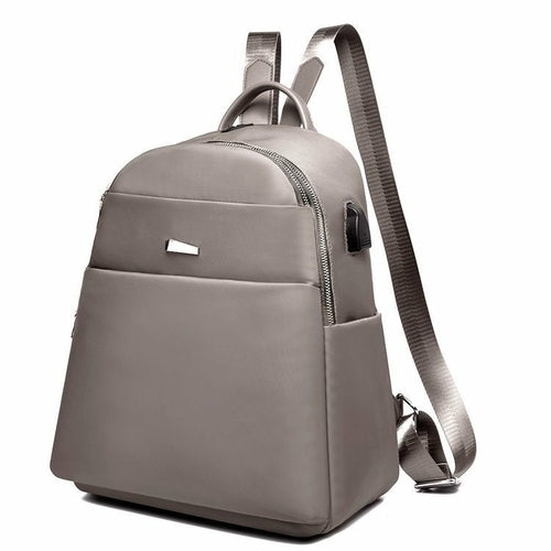 Oxford Cloth Fashion Casual Backpack With USB Port