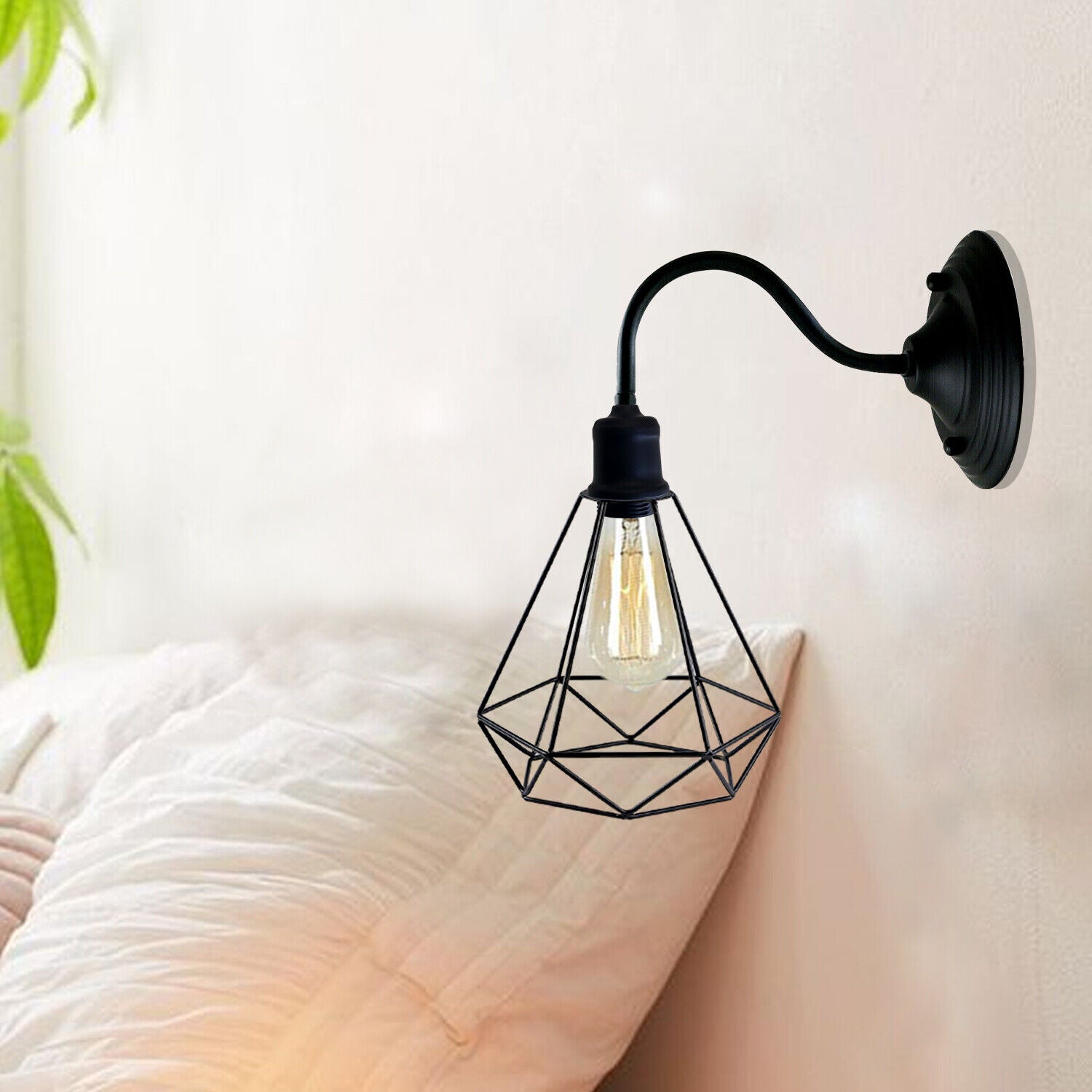 Modern Industrial  Vintage Indoor Black colour Wall Light Lamp Fitting Main image
