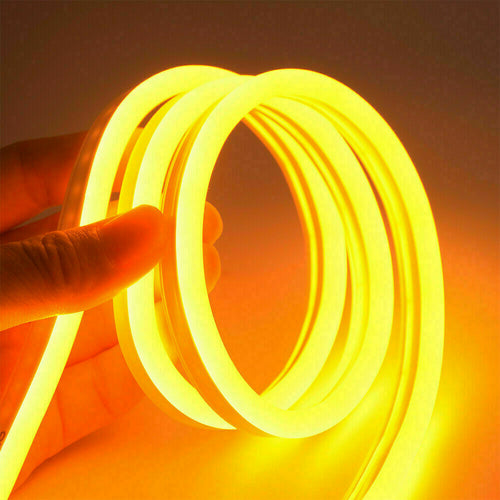 220V LED Neon Flex Rope Strip Yellow colour Light Sign Outdoor Secondary image