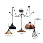 Retro Vintage Chandelier Ceiling Spider Light Industrial Pendant 5 Way