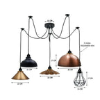 Retro Vintage Chandelier Ceiling Spider Light Industrial Pendant 5 Way