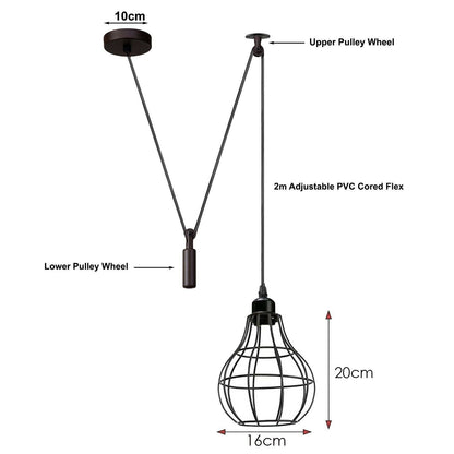 Metal Ceiling Light Hanging Pendant Lamp Retro Industrial Vintage