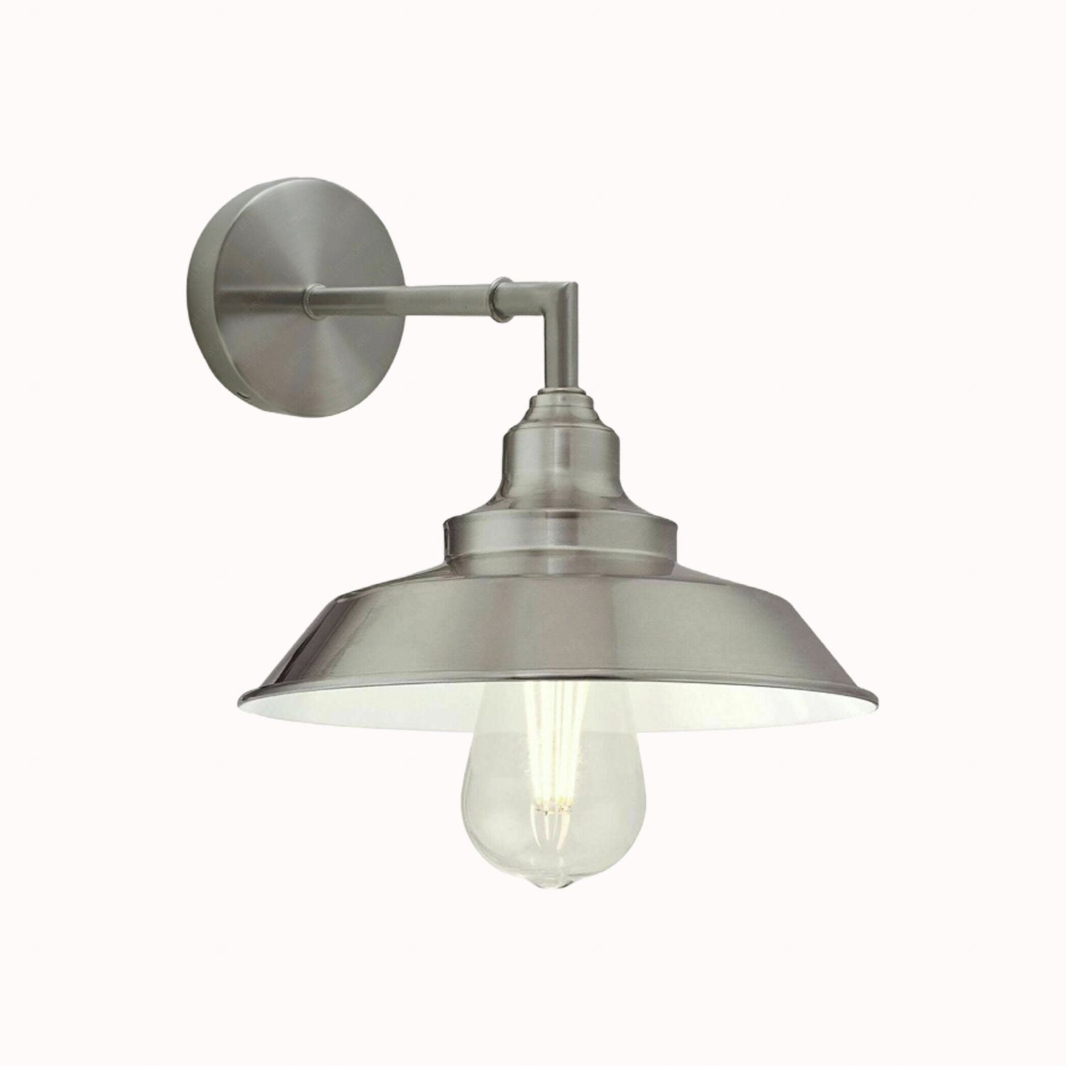 Industrial Vintage Retro Wall Lamp Indoor E27 Edison Satin Nickel