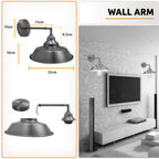 Industrial Vintage Retro Wall Lamp Indoor E27 Edison Satin Nickel