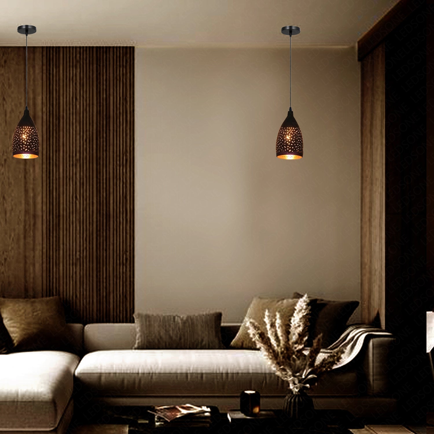Industrial Vintage Retro Black Metal Ceiling hanging Pendant Light, Secondary image