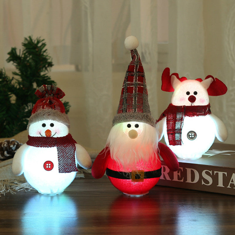 Christmas Decorations LED Santa Claus Snowman Ornaments Main image