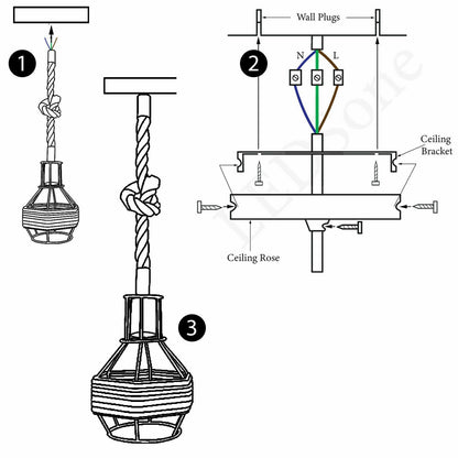 Retro Industrial Vintage Suspended Metal Shade Ceiling Pendant