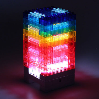 DIY Rainbow Blocks Lamp