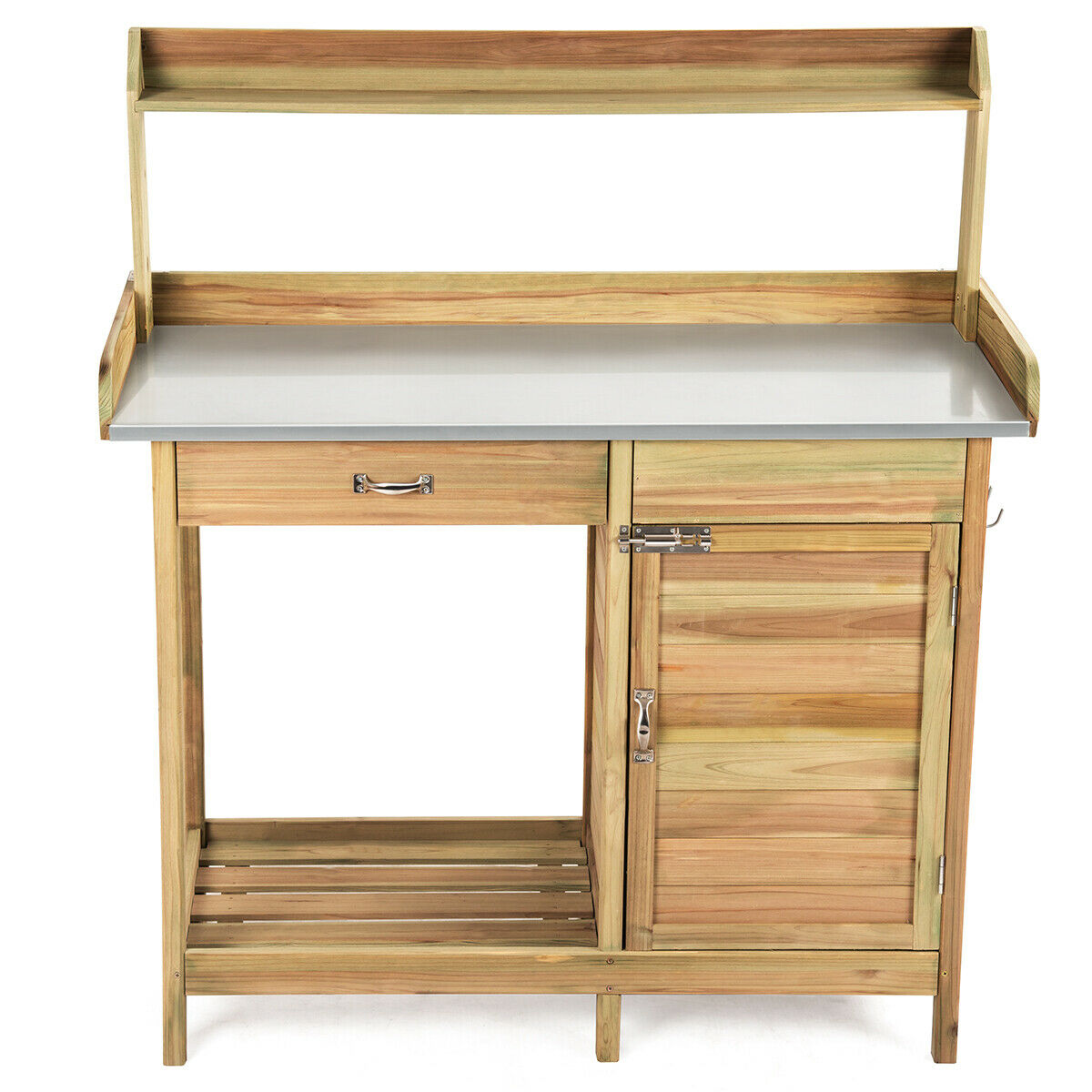 Garden Plant Bench Workstation Potting Bench Table with Drawers Main image