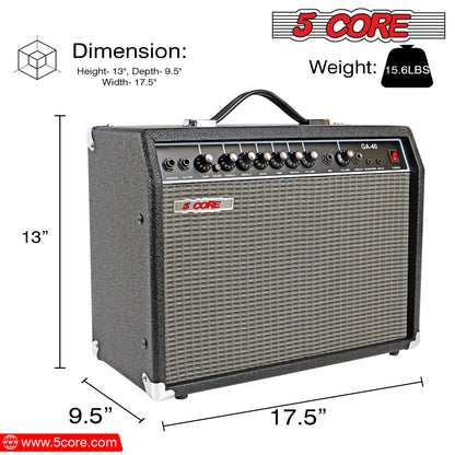 5 Core Guitar Amp For Electric Bass Acoustic Portable Amplifier