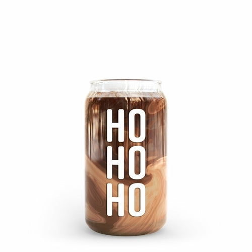 16 oz Beer Can Glass |  Ho Ho Ho